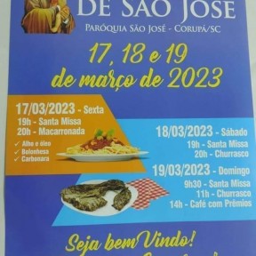 Corupá festeja São José na próxima semana