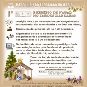 Paróquia do Adhemar Garcia realiza concurso de Presépios