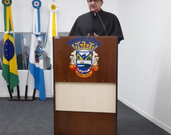 Menção honrosa padre Fred na Câmara de Vereadores de Barra Velha