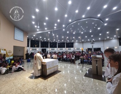 63 cursistas participam do retiro na Paróquia Nossa Senhora Imaculada Conceição
