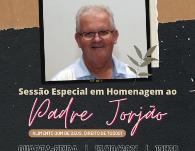 Câmara de Vereadores de Joinville homenageia padre Jorjão