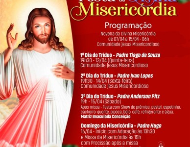 Comunidade do bairro Boa Vista celebra Festa da Divina Misericórdia