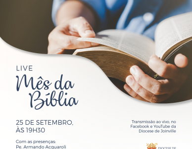 Diocese de Joinville promove live sobre a Bíblia no dia 25