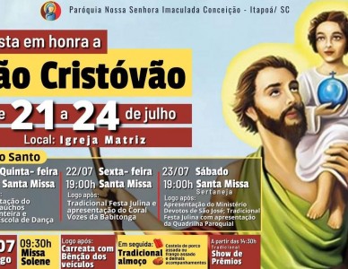 Festa de São Cristóvão em Itapoá
