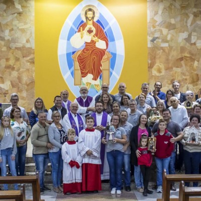 Imagem da Sagrada Família encerra peregrinação na Diocese de Joinville em Massaranduba