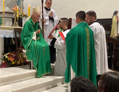 Missa de posse do Padre Anderlei como novo pároco no Santuário Nossa Senhora da Graça