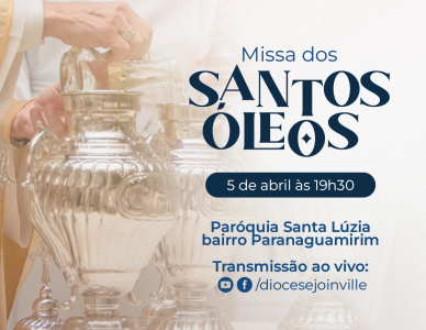 Missa dos Santos Óleos acontece na próxima quarta-feira