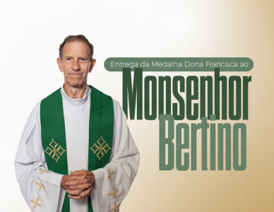 Monsenhor Bertino Weber recebe a Medalha Dona Francisca no dia 7 de julho