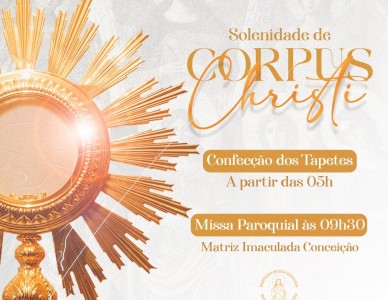 Paróquia do bairro Boa Vista fará confecção de tapetes no Corpus Christi
