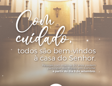 Com suspensão de decreto, idosos podem participar das Missas em Joinville
