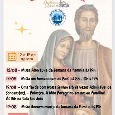 Semana da Família na Catedral São Francisco Xavier