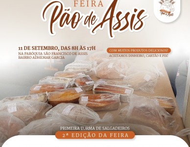 Tem Feira Pão de Assis no bairro Adhemar Garcia neste sábado