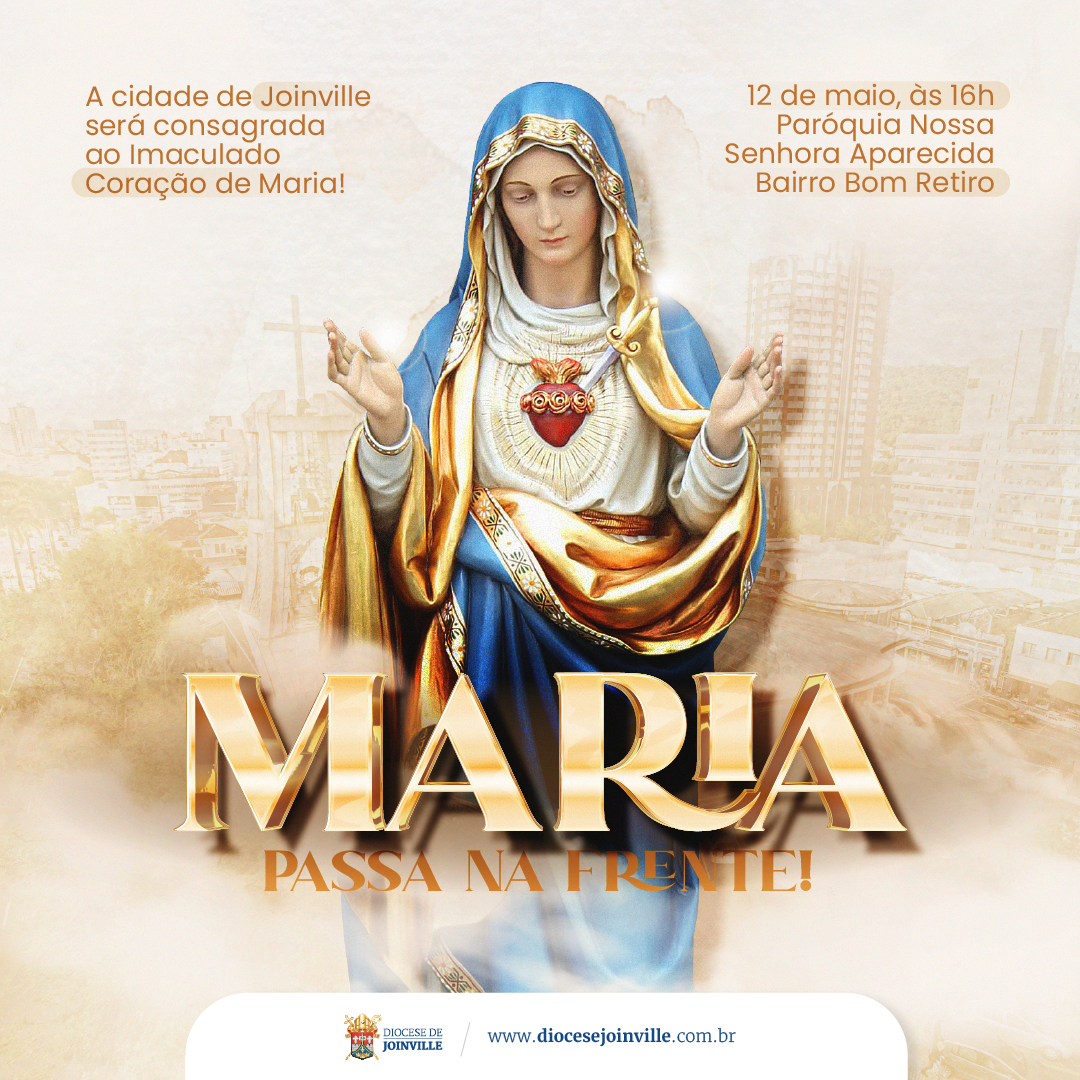 Cidade de Joinville será consagrada ao Imaculado Coração de Maria